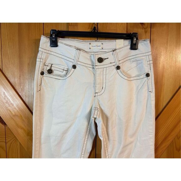 Maurices Jeans Size 3/4 White Denim Nwt (4667) Read - Picture 3 of 8
